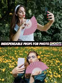 9英寸透明手持风扇，适用于婚礼、节日、舞蹈、派对、舞会、俱乐部、电子舞曲等场合。 - 彩色 - 查看 7