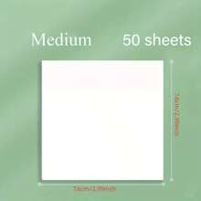 50 Transparent Sticky Notes - Waterproof, Self-Adhesive, Translucent Notepad, Perfect For School And Office Use | Functional Stationery | Waterproof Paper.