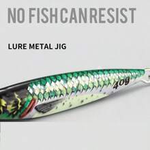 3D 下沉摇摆勺形金属刀片诱饵，适用于海钓和淡水钓鱼，适合追逐大嘴鲈鱼和其他鱼类