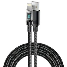 BinBoom 3A Max Compatible With IPhone Charger Cord MFi Certified Long Lightning Cable With LCD Display, 2.4A Fast Charging USB A/Type-C To IOS Cable Compatible With IPhone 14 13/12/11 Pro Max/XS MAX/XR/XS/X/8/7/Plus/6S - Black - View 13