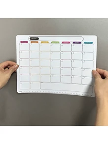 قطعة واحدة من ملصق السبورة المغناطيسية المخطط الأسبوعي، قابل للاستخدام على السبورات والثلاجات ولوحات الملاحظات/التذكير
