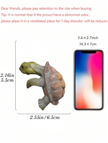 1 件树脂可爱乌龟花盆挂架乌龟花盆挂架乌龟花盆可爱动物形状花盆植物伙伴庭院装饰品户外花盆装饰品