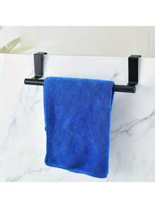 1pc Stainless Steel Modern Towel Bar - Easy Installation, No-Drill, Rust-Proof, Single Bar, For Bathroom Cabinets - Wall-Mounted Towel Rack Accessory