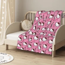 Sanrio Soft And Comfortable Blanket, No Shedding, Suitable For Children And Babies, Perfect For Napping, Excellent Quality, Cute Cartoon Character Patterns, Low Price, Random Patterns, Limited Quantities, Grab It While You Can! Great !!