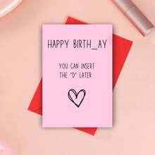 1PC Funny Birthday Card For Friend - Dirty Card For Him, Her, Perfect Gift For Boyfriend, Girlfriend, Humorous Birthday Wishes & Greeting