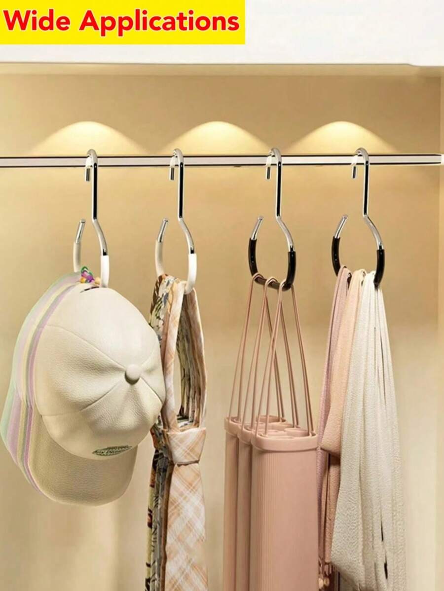 1pc Multifunctional Baseball Cap Rack Metal Hat Rack Hat Hook Saves Wardrobe Space Suitable For Hat Suspenders Belt Scarf Storage Rack New Vase-Shaped Hanger Tie Scarf Creative Ring Hanger Tie Rack Internet Celebrity Hook