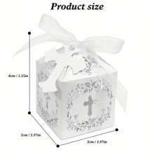 Caixas de lembrancinhas de batismo de 25/50 peças, cortadas a laser, para casamentos e festas cristãs - perfeitas para lembrancinhas de casamento, decorações e suprimentos para pequenas empresas