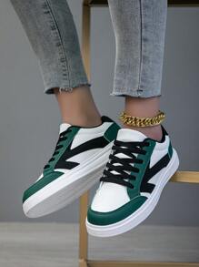 Women's Casual Sneakers, Fashion Street-Style Small White Shoes, Lightweight Skate Shoes - Multicolor - View 5