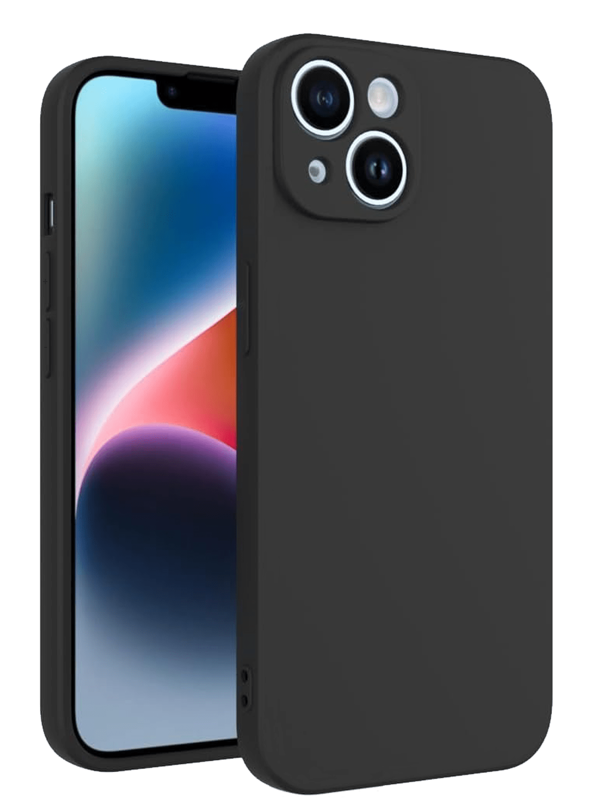 Black Shockproof Silicone TPU Phone Case Compatible With Iphone 11 12 13 14 15 16 Pro Max Mini X Xs XR 6 6S 7 8 Plus SE SE2 SE3 Protective Lens Cover Case