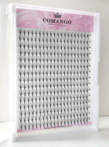 CoMango 300Fans C/D 7D Wispy Premade Fans Mi nối dài 0.07MM Lông mi giả dạng lông chồn nhọn Mi giả Wispy 3D Nga Volume Mi nối dài từng sợi, Cụm mi, Lông mi riêng lẻ, Lông mi, Lông mi giả - màu đen - Xem 4