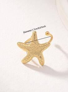 1 pièce Bague étoile de mer mignonne pour les vacances d'été