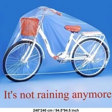 1 pièce/5 pièces/10 pièces Housse de vélo transparente en plastique, tente de vélo, abri de vélo, convient de 1 à plusieurs vélos, léger et portable, protège de la pluie et de la poussière, convient pour les VTT, vélos électriques, vélos de route, équipements de gym (intérieur et extérieur)
