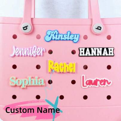 1 pezzo Charm in acrilico personalizzato a forma di lettera, decorazione per zaini, scarpe, targa con nome personalizzabile da usare in ogni stagione, durevole, incisa, unisex, casual, personalizzabile, per la Giornata dei Bambini, per la Festa del Papà, per la Laurea, per i Matrimoni, per il Riscaldamento della Casa, forniture scolastiche, per Adolescenti, Studenti delle Medie, Studenti delle Superiori, Studenti Universitari, Matricole, Studenti del Secondo Anno, Studenti Più Giovani