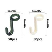 50//200 Uds perchas para conectores de armario, ganchos de plástico en cascada, organizador de abrigos de armario, colgador ahorrador de espacio 0A9F - Rosa B - Ver 3