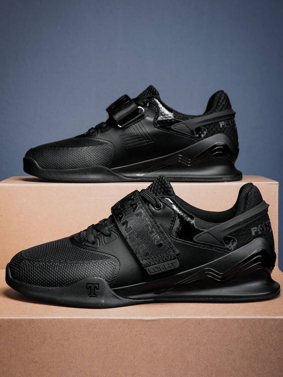 TACHUAN Professional Squatting Shoes For Men And Women, Weightlifting Shoes For Indoor Squats, Deadlifts, Strength Training, Gym Workout - Black - View 1