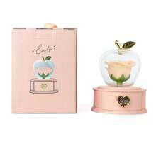 1 pieza Caja de regalo con flor de rosa, caja de embalaje para joyas como anillos, aretes, collares, adecuada para compromiso, propuesta, Día de la Madre, Día de San Valentín