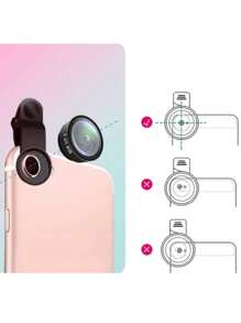 DeTODO Lente Clip de Ojo de Pez de Celular 3 en 1 - Plateado - Ver 5