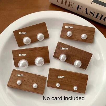 1 对时尚经典仿珍珠耳钉，适合派对、节日和日常佩戴的经典珠宝