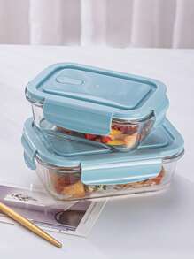 Hộp đựng thức ăn trưa bằng thủy tinh an toàn với lò vi sóng dành cho nhân viên văn phòng, hộp đựng thực phẩm tròn tách biệt có nắp đậy để giữ nhiệt và độ tươi, nhà bếp, quà tặng Giáng sinh - Nhiều màu - Xem 10