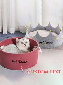 1 Personalized Customized Name Pet Bed, Pet Bed