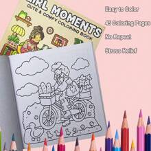 1 本女孩时刻主题着色书绘画书，可作为生日礼物、复活节礼物、圣诞节礼物、成人放松礼物。 - 單件 - 查看 4