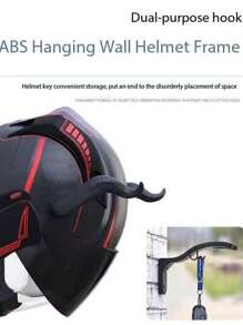 Perchas de ganchos multiusos para colgar cascos de motocicleta, maletas, chaquetas, y estantes para armarios de cocina - Negro - Ver 1