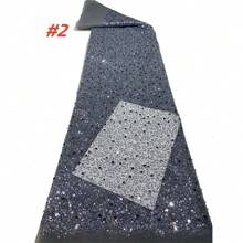 High Quality African Lace Fabric With Pearl Decor, 2025 French Nigerian Sequin Lace Fabric, Suitable For Wedding Gowns And Evening Dresses Sewing - Multicolor - View 5