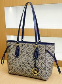 Oversized Umhängetasche, Handtasche mit großem Fassungsvermögen, modische & vielseitige Schulter Umhängetasche für Frauen, 2025 neue Farbblock Vintage Lässig Große Tasche