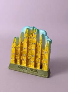 1pc Resin Magnetic Fridge Magnet, Souvenir Of European Travel Scenery In Milan And Venice - Multicolor - View 9