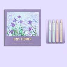 1pc Mini Square Oil Painting Notebook, Travel Diary, Stamp Collection Album, Blank Memo Pad, Portable Notepad Back To School - Multicolor - View 23