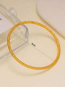 4pcs Luxury 18K Gold Plated Copper Bracelets For Women, Suitable For Party, Gift And Everyday Wear