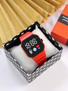 2 件/1 件宇航员宇航员运动休闲 LED 数字显示电子手表，适合儿童和青少年，适合日常生活中的各种风格，万圣节、圣诞节、情人节、母亲节、节日礼物的最佳选择