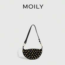 Bolso bandolera de mujer de estilo punk callejero, ajustable, con remaches