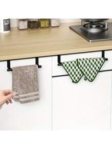 1pc Stainless Steel Modern Towel Bar - Easy Installation, No-Drill, Rust-Proof, Single Bar, For Bathroom Cabinets - Wall-Mounted Towel Rack Accessory