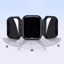 1 件男女款隐私手表壳适用于 40/41/44/45/42/46 毫米防窥超薄玻璃屏幕保护膜轻质保护套保险杠适用于手表系列 10/9/8/7/6/SE/5/4