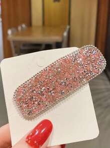 Water Drop Design Rhinestone Hair Clip, Shiny Hairpins For Bangs, Bun, Decorative Hair Accessories For Girls