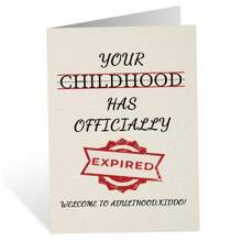 1pc Funny 18th Birthday Card For Daughter Son, Unique Adulting Welcome Greeting Card With Envelope, Humorous 18 Year Old Milestone Celebration Card - Welcome To Adulthood