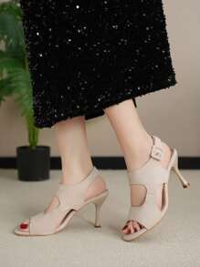 New Classic Beige High Heel Pointed Toe Casual Fashion Versatile Women Pumps, A Must-Have - View 1