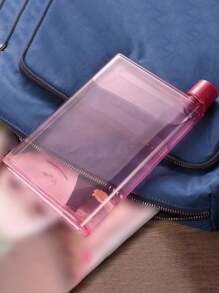 1pc Portable Flat Water Bottle, Perfect For Sports, Camping, Gym, Office Gifts And Travel. Reusable And Transparent Ultra-thin Water Bottle That Can Be Placed In Your Bag, Purse Or Wallet, Mimicking The Size Of A Small Plastic Bottle Or Notebook Transparent Bottle