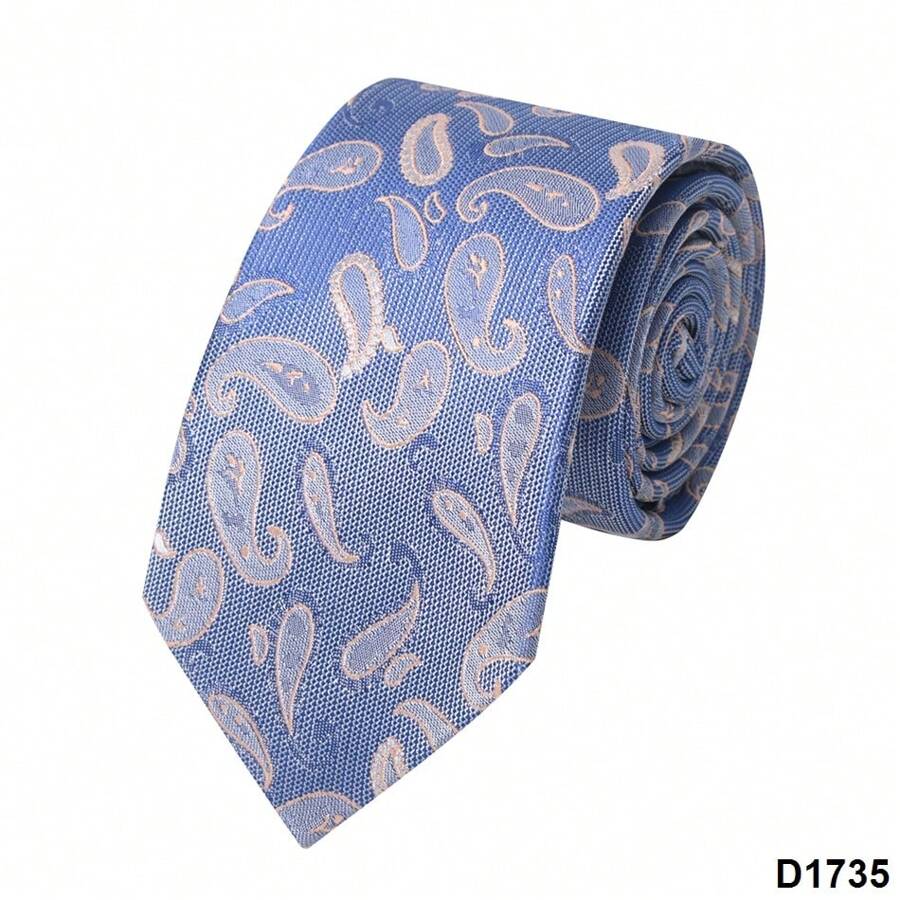 1 条佩斯利图案休闲/商务/街头服饰涤纶领带，适合所有季节，热销促销