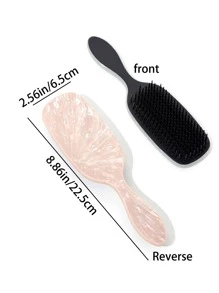 Todos aman este exquisito y de alta gama peine con cámara de aire y patrón de mármol imitación. Es el regalo perfecto para el Día de San Valentín. Tiene función de masaje del cabelludo y se puede usar tanto en el cabello seco como mojado. Puede desenredar el cabello, dejándolo suave y sin nudos. Además, es de tamaño compacto y fácil de llevar.