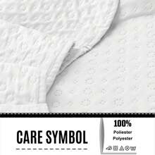 Kynley Chăn ga trải giường chần bông mùa hè và chuyển mùa, 100% polyester, mỏng, mềm mại, màu trắng, kèm vỏ gối, kích thước 45x70cm. - trắng - Xem 5