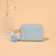 Women's Wavy Floral Heart Shaped Coin Purse Wallet Purse Wallet Mini Wallet Small Wallet