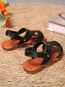A Pair Of Beautiful, Fashion, Of Boys And Girls Sandals, Girls With The , Lovely Children's Shoes, Sandals Soft Soles, Very Fit A Pair Of Girls Casual Sandals
