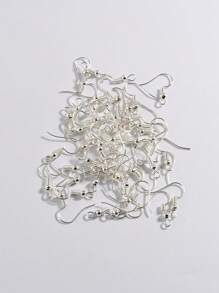 100pcs Versatile DIY Accessories Simple Ear Hooks - Silver - View 3