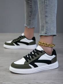 Damen Lässig Sneaker, Modestreet-Style kleine weiße Schuhe, leichte Skateboard-Sneaker