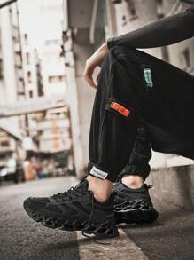 Men's Casual Air Cushion Sports Shoes, Comfortable Shock Absorption And Non-Slip Design Running Shoes, Suitable For Outdoor Sports And Daily Wear