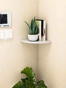 1 pièce/2 pièces/3 pièces Étagère d'angle blanche minimaliste moderne en vinyle, étagère d'affichage d'angle murale de 8,2*8,2 pouces, étagère de stockage décorative d'angle pour chambre à coucher, salon, cuisine, bureau, buanderie