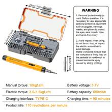 120-In-1 Mini Precision Cordless Electric Screwdriver Set, Quiet Long-Lasting Rechargeable High Torque Household Repair Tool For Automotive - Multicolor - View 7