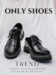 Scarpe da loafer oversize 2025 per uomo, stile britannico, in pelle artificiale da business